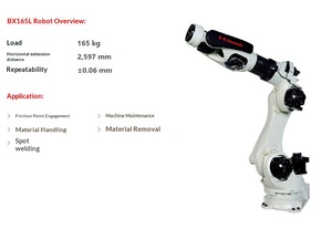 หุ่นยนต์ประกอบชุดงานอัตโนมัติครบชุด <span class=keywords><strong>Kawasaki</strong></span> BX Series BX165L หุ่นยนต์ 6 แกน พร้อมคอนโทรลเลอร์ E02 และสายเคเบิล <span class=keywords><strong>Teach</strong></span> <span class=keywords><strong>Pendant</strong></span> - Product Image 5