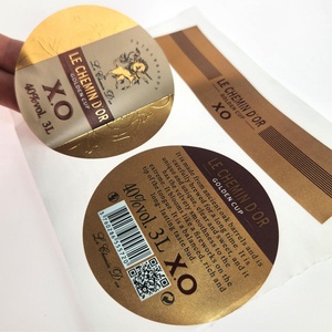 Étiquettes autocollantes personnalisées imprimées pour bouteilles de vin rouge, de tequila, de whisky, de vodka, de brandy, utilisation industrielle pour la bière, le jus, le café - Product Image 6