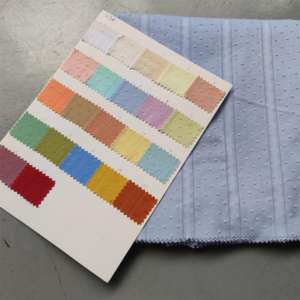 Tissu jacquard à pois en coton 100% de 22 couleurs en stock, utilisé pour les jupes, les manteaux, les lits, les vêtements pour bébés et enfants - Product Image 6