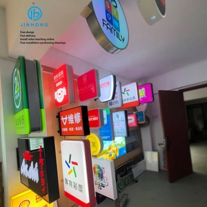 Dẫn ánh sáng Hộp biểu tượng ngoài trời dẫn ánh sáng Hộp Dấu hiệu quảng cáo ánh sáng Hộp Dấu Acrylic Vòng tròn ánh sáng Hộp hai mặt - Product Image 2