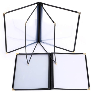 Libro de cubiertas transparentes <span class=keywords><strong>para</strong></span> menú de restaurante, cubierta transparente de PVC, apto <span class=keywords><strong>para</strong></span> tamaño A4, 4 páginas, 8 - Product Image 1
