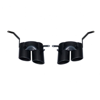 Diffuseur arrière noir avec embouts d'échappement style Lamborghini pour Audi A5 S5 B9.5 2020 2021 2022 2023 2024