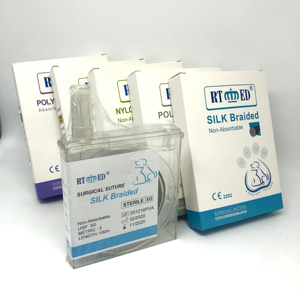 Steriele Niet-Absorbeerbare <span class=keywords><strong>Cassette</strong></span> Zijde Hechtingen Chirurgisch Veterinair Gebruik USP4-10/0 Zwart Gevlochten - Product Image 6