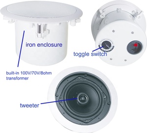 Altoparlante Coassiale da Soffitto <span class=keywords><strong>CL</strong></span>-305B da 5 pollici 20w/10w/5w/2.5w/8ohm Hi-Fi 100V/70V Sistema Audio PA in Ferro OEM ODM Suono di Qualità - Product Image 3