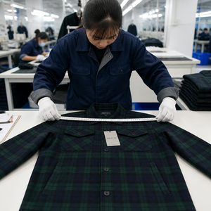 Custom Plus Size Shacket <strong>Women</strong> Black Watch Tartan Oversized Long Sleeve Button Down Chest Pockets <strong>Shirt</strong> Jacket <strong>UK</strong> 14 to 28 - Product Image 4