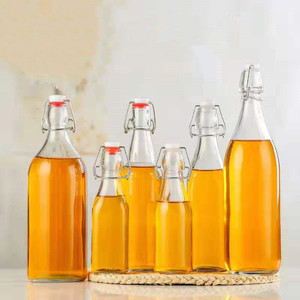 Rỗng tái sử dụng 60ml 500ml 1000ml 1500ml 2000ml thủy tinh nước giải khát chai nước trái cây với Swing Top Clip chai nước thủy tinh cho nước trái cây - Product Image 2