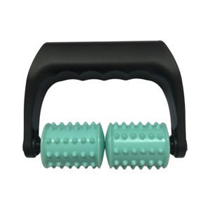 Tongkat Pemijat Selulit Tubuh Pegangan Dapat Diperpanjang Plastik Roda Rol Pemijat Berduri Dorong Ke Belakang untuk Leher Kepala Kaki Kaki - Product Image 1