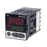 Controlador PID digital PLC Temcoline T34-S30 con múltiples entradas SV, 2 salidas de alarma, 48x48mm, suministro a granel