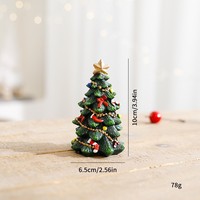 10cm 13,5cm Harz-Kleiner Weihnachtsbaum Tischdekoration-Set mit Verzierungen