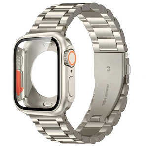 <span class=keywords><strong>Bracelet</strong></span> de montre en acier inoxydable avec étui de <span class=keywords><strong>protection</strong></span> complet pour <span class=keywords><strong>Apple</strong></span> <span class=keywords><strong>Watch</strong></span> 46 mm 40 mm 41 mm 44 mm 45 mm, ensemble de <span class=keywords><strong>bracelet</strong></span> en métal - Product Image 2
