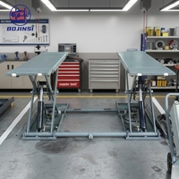 CE-Zertifizierte BJS 3,5T Mobile Scherenhebebühne Tragbare Hydraulische Mittelhub-Autohebebühne 40 Zoll Hubhöhe für Garage und Werkstatt