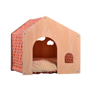 Große Luxus abnehmbare Holz alle Jahreszeiten Indoor Outdoor Haustier Hund Katzen haus mit Zimmertür - Product Image 2