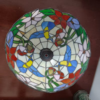 Abat-jour minimaliste de 12 pouces pour lampe en verre teinté, motif oiseau vintage, dimmable, installation facile pour lustres et lampes de table d'intérieur