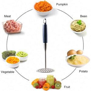 Écrase-purée manuel en acier inoxydable, compatible lave-vaisselle, outil de cuisine pour purée de pommes de terre - Product Image 2