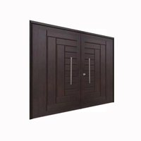 Porte moderne en bois massif imperméable, sécurité avant, et extérieur, style turc, bon marché, pour porte de maison
