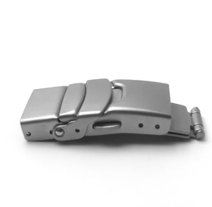 <span class=keywords><strong>Bracelet</strong></span> de montre de déploiement de papillon d'acier inoxydable de 18mm <span class=keywords><strong>Boucle</strong></span> de montre respirante de fermoir de bouton poussoir - Product Image 6