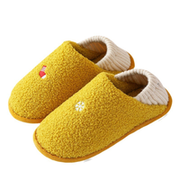 Ensemble automne-hiver avec pantoufles en coton à semelle épaisse antidérapante, pantoufles en fourrure bouclée longue et moelleuse, pantoufles en fourrure pour couple