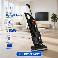 Aspirateur vertical commercial à batterie au lithium 23Kpa sans balais, capacité de 8L, pour le nettoyage des tapis dans les hôtels