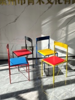 Ensemble de tables de cybercafé rétro de style Memphis, design moderne, mobilier de restaurant en métal, écologique et durable