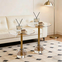 Table basse en plastique acrylique, style moderne, or transparent, taille personnalisée pour le salon, meubles de luxe