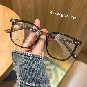 Ultra-Light Transparent Gray Large Oval Frame <strong>Glasses</strong> with <strong>Fashionable</strong> Diamond Face Prescription Lenses for Women Men-Wholesale - Product Image 3