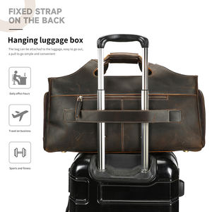 MARRANT man Crazy Horse in vera pelle week-end borsone borsone grande capacità <span class=keywords><strong>bagaglio</strong></span> <span class=keywords><strong>a</strong></span> <span class=keywords><strong>mano</strong></span> in pelle borsa da viaggio uomo - Product Image 4