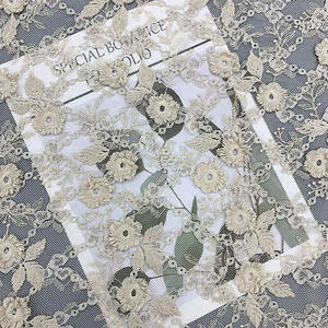 <span class=keywords><strong>Tissu</strong></span> en dentelle brodée florale 3D de <span class=keywords><strong>haute</strong></span> densité et qualité supérieure pour la broderie ajourée, maille respirante pour robes de mariée et tenues de soirée <span class=keywords><strong>haute</strong></span> <span class=keywords><strong>couture</strong></span> - Product Image 4