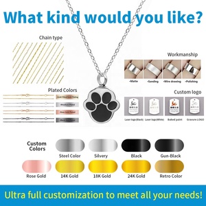 Urna Personalizzata in Acciaio Inox per Ceneri di Animali Domestici, Ciondolo Commemorativo, Portachiavi, Gioiello per Cremazione con Kit di Riempimento - Product Image 2