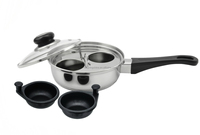 Pocheuse d'oeufs en acier inoxydable 2 tasses