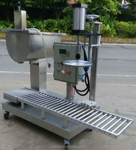 Machine de remplissage et de bouchage semi-automatique pour fûts en plastique - Remplisseur de précision haute précision pour fûts chimiques Convoyeur à rouleaux Scellage - Product Image 3