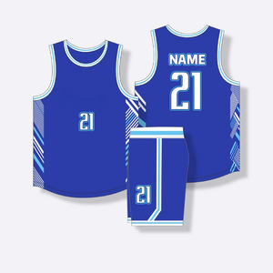 Ensemble d'uniformes de basketball personnalisés avec logo imprimé, grande taille, antibactériens, maillot de basketball vierge de haute qualité pour hommes, séchage rapide, en mesh - Product Image 2