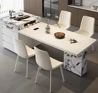 Ensemble de meubles de cuisine commerciale de luxe de style américain moderne, comprenant un canapé, des chaises trônes et une tête de lit, finition acrylique, écologique, haut de gamme