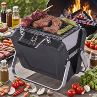 Mallette pliable de haute qualité BBQ Grill Barbecue Outils Portable Mini Charbon BBQ Grills pour activité de plein air Camping Randonnée