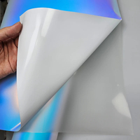 2024 diskon besar-besaran lapisan vinil krom Matte Film holografik pembungkus cermin pelangi Premium 1.35*18