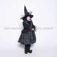 SOTE Exclusif 90CM Halloween Décor Sorcière Poupées D'horreur À La Main avec Posture Modifiable Ornements De Festival Debout