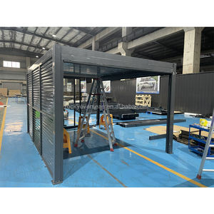 Usine directe <span class=keywords><strong>terrasse</strong></span> extérieure jardin lustre à LED Gazebo avec volets pliant Gazebo - Product Image 5