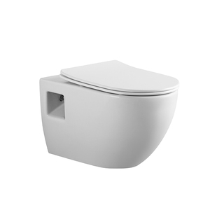 โถสุขภัณฑ์แบบแขวนผนังไร้ขอบ ดีไซน์หรูหรา วัสดุเซรามิก ระบบชำระล้างทรงพลัง ทันสมัย เหมาะสำหรับห้องน้ำสไตล์โมเดิร์น - Product Image 6