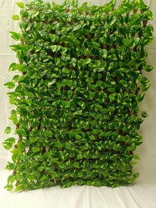 Clôture de <span class=keywords><strong>laurier</strong></span> artificiel Treillis de saule extensible avec feuilles artificielles Treillis en expansion de haie - Product Image 5
