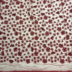 Tela de encaje floral 3D francés color marfil para novias al por mayor LT21194 - Product Image 1