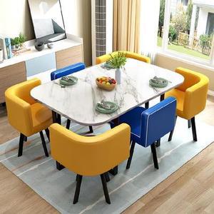 Table <span class=keywords><strong>de</strong></span> <span class=keywords><strong>salle</strong></span> à manger rectangulaire simple et moderne pour 6 personnes, table et chaises <span class=keywords><strong>de</strong></span> réception <span class=keywords><strong>de</strong></span> bureau, table et chaises <span class=keywords><strong>de</strong></span> négociation - Product Image 6