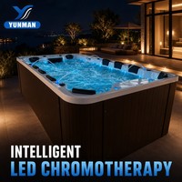 YUNMAN Spa de nage extérieur moderne certifié CE, Hydrothérapie haut de gamme, Jacuzzi, Bain à remous, Contrôle Balboa, Villa, Hôtel