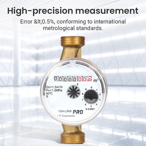 1/2 inch, 1,5 m³/u R80 enkelvloeistof, volledig koperen schroefverbinding huishoudelijke koud- en warmwatermeter - Product Image 2