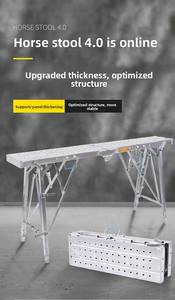 आसान फोल्डिंग गैर-पर्ची घोड़े स्टूल चलना प्लेटफॉर्म 1.4/1.6/1.8 मीटर ऊंचाई समायोज्य - Product Image 6