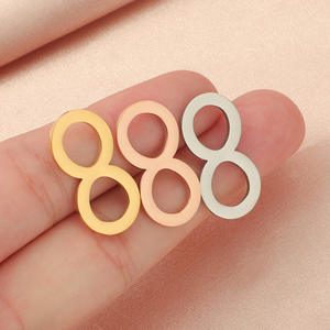 Hot Selling Mirror Polished Stainless Steel <strong>Infinity</strong> <strong>Symbol</strong> Geometric Pendant DIY Hollow <strong>Charm</strong> with Customizable Accessories - Product Image 4