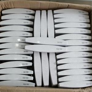 Limas de <span class=keywords><strong>Uñas</strong></span> Profesionales Lavables y Duraderas de Grano 180/100, Color Morado, Personalizables con Logotipo, Marca Privada OEM, Forma Media Luna, Diseño Zebra - Product Image 1