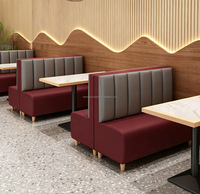 Mobilier commercial personnalisé pas cher pour hôtel, sectionnel, intérieur, imperméable, en bois et cuir, pour café et restaurant