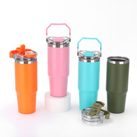 Nueva llegada 20oz doble pared de acero inoxidable aislado vaso taza mango tapa café regalo caliente frío rendimiento térmico