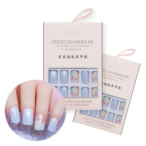 Rosalind faible quantité minimale de commande 30pcs court gelpolish bâton sur les <span class=keywords><strong>ongles</strong></span> ensemble filles carré <span class=keywords><strong>fantaisie</strong></span> artificielle <span class=keywords><strong>ongles</strong></span> presse sur les <span class=keywords><strong>ongles</strong></span> pour la vente en gros - Product Image 3