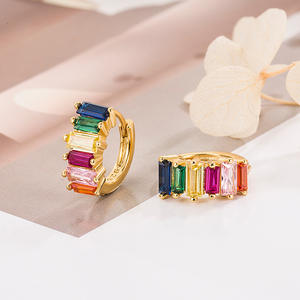 Aretes DE PLATA 925เดิม pendientes coreanos เงิน925เรียบง่ายสีเงิน zircon 925ต่างหู aretes de hojitas - Product Image 1