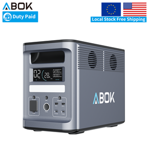 Générateur solaire ABOK MPPT portable haute puissance 2000W à onde sinusoïdale pure, lithium, pour usage domestique et automobile en cas d'urgence (AU/US/UK) - Product Image 1